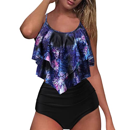Tankini pour femme grand confort anti-frottement short et maillot à volants XL