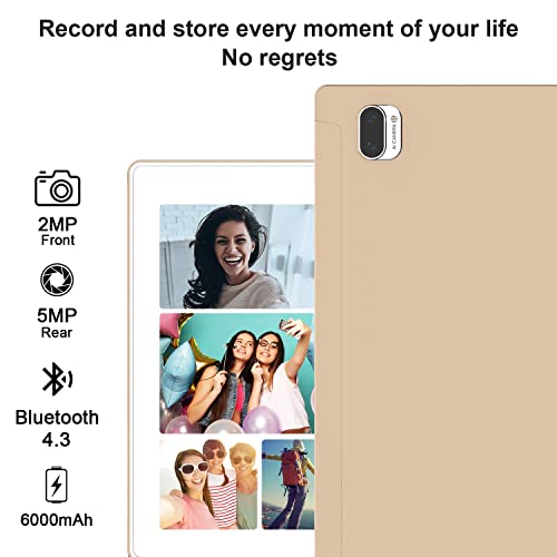 Aoyodkg Tablet 2 In 1, 10.1 Inch Android 11 Tablet With Keyboard, Case Mouse, 4Gb Ram+64Gb Rom(256Gb Expand), Quad-Core Processor, 1280X800 Ips Hd Display, Games, Wi-Fi, Bluetooth, Ayo-A10 (Gold) #TOP5
