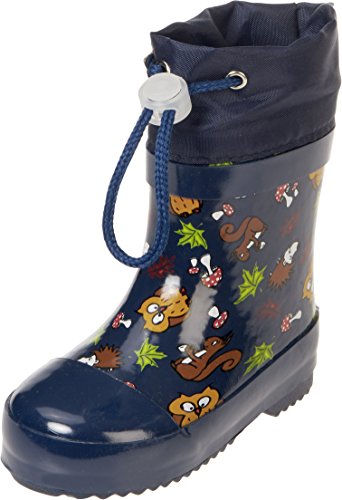 Unisex Children's Short Rubber Boots Forest Animals Natural Rubber Lined Boots