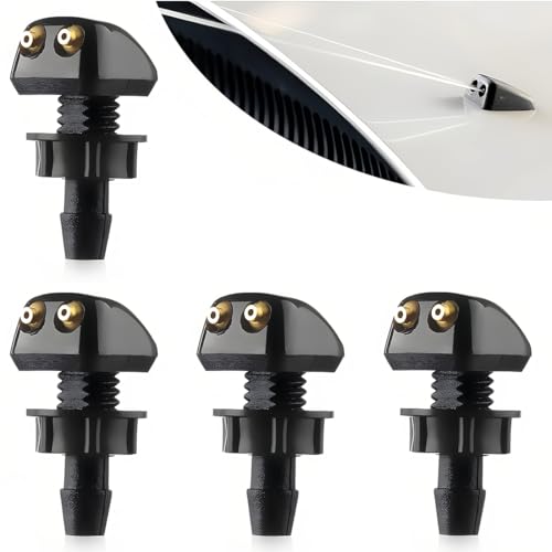 ZKGYUS 4 ugello lavavetro per veicoli a motore,Lavacristalli Ugello per tergicristalli Ugello a spruzzo Ugello a spruzzo regolabile（1.8 * 2.9cm）