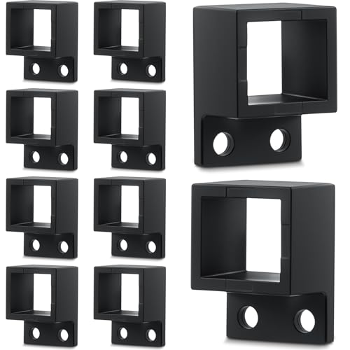 Support de clôture réglable noir pour réparer ou installer un garde-corps