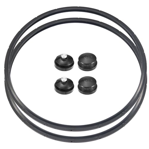 2 Pack 09905 Pressure Canner Sealing Ring with Automatic Air Vent & Overpressure Plug Replacement Gasket Parts for Presto Pressure Cooker