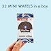 Rip Van Wafels Cookies & Cream Mini Stroopwafels - Low Carb Snacks (3g Net Carbs) - Non GMO Snack - Keto Friendly - Office Snacks - Low Calorie Snack (37 Calories) - Low Sugar (1g) - 32 Pack