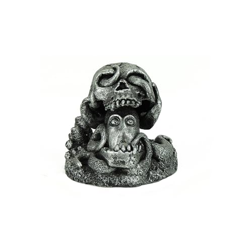 CLASSIC Skull with Octopus Aquarium Ornament (Action Feature) - Fish Tank Decoration - 125x108x112mm, 125 x 108 x 112mm - Image 2