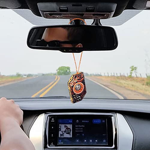 Image of Car Air Freshener Auto Perfume Car Decor Accessory Wood Scent Essential Oil Aroma pendant for Car Mirror Hanging Car Interior Diffusers Exclusive gifts (1 pcs, EUCALLYPTUS-FRAGRANCE)
