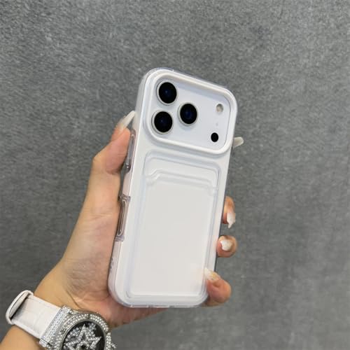 RNOZX iPhone 12�p�J�[�h�X���b�g�t���t�H�g�N���b�v�\�t�g�t�H���P�[�X�L�����f�B�J���[�ϏՌ��J�o�[�iiPhone 12/�z���C�g�j