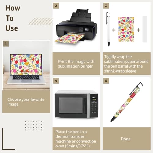 Stylos à bille à transfert thermique avec film rétractable pour impression