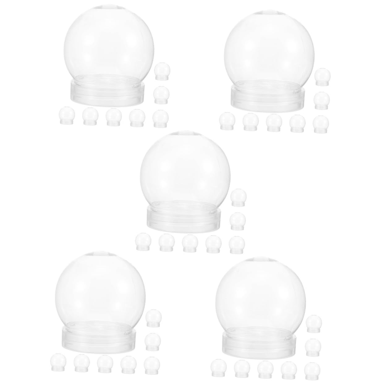 Cabilock 40 Pezzi Trasparente Bottiglia di di Neve Artigianato Globi Globo Riempibile Kit Globo Fai da Te Globi di Neve Globo Vuoto Artigianato Fare