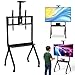 ALINUOYQ Mobile TV Display Stand, Smart Board Stand with 360° Rotating Wheels for 42-75in Interactive Whiteboards & TVs, Height Adjustable Mobile Stands for Smart Boards