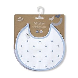 Slabbetjes rond Bodoques in blauw en grijs 2 stuks