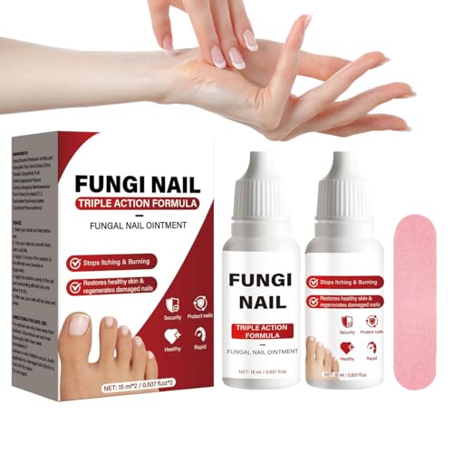 Trattamento Micosi Unghie Piedi - Soluzione Antifungina Kit 2x15ml, Formula Delicata Naturale | Cura Nails Danneggiate | Ripara Unghie Spesse Spezzate e Scolorite, Per Nails Piedi e Mani
