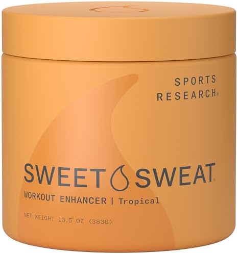 Sweet Sweat 'Workout Enhancer' Gel - Maximize Your Exercise & Sweat Faster - 13.5oz Jar (Tropical Scent)