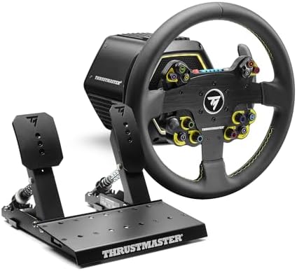 Thrustmaster T818 EVO 32R Direct Drive Racing Wheel with Pedal Set - PC | 10 Nm constant torque, 32 cm leather rim, detachable hub, Raceline LTE 2-pedal kit, force feedback, modular & upgradeable