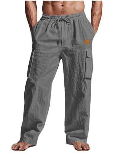 Pantalon en coton homme pour entraînement physique et détente à la maison
