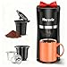 Petite cafetière à une tasse, machine à café à brassage rapide d’une tasse pour dosettes K Cup et café moulu, tailles de brassage de 177 à 355 ml, machine à café à capsule avec rappel de détartrage et