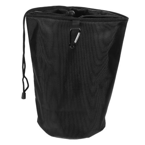 Mipcase Borsa per Mollette da Bucato con Coulisse Sacchetto Appendibile in Resistente Mollette per Cucina Cosmetici e Accessori Nero