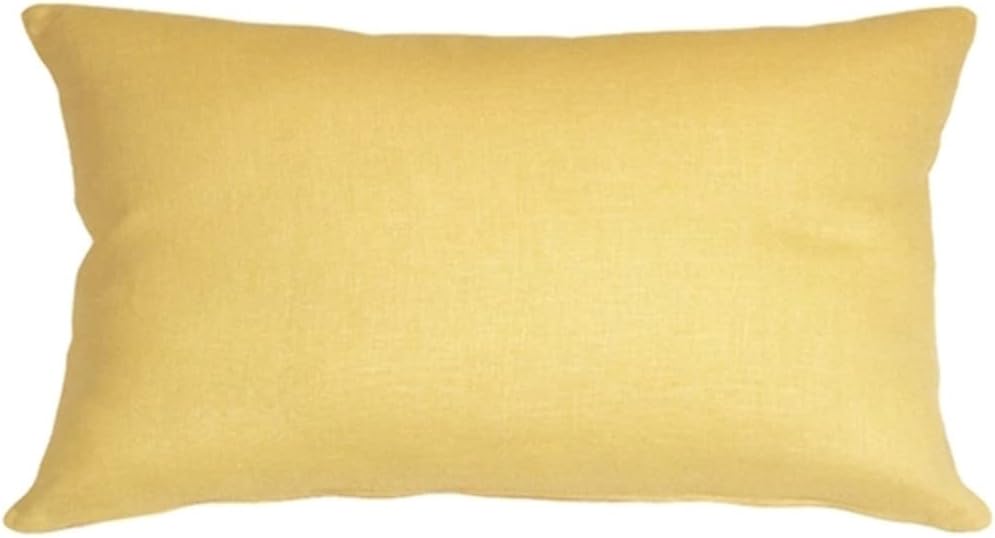 Tuscany Linen Cream Throw Pillow 20x20 Square, Complete with Pillow Insert