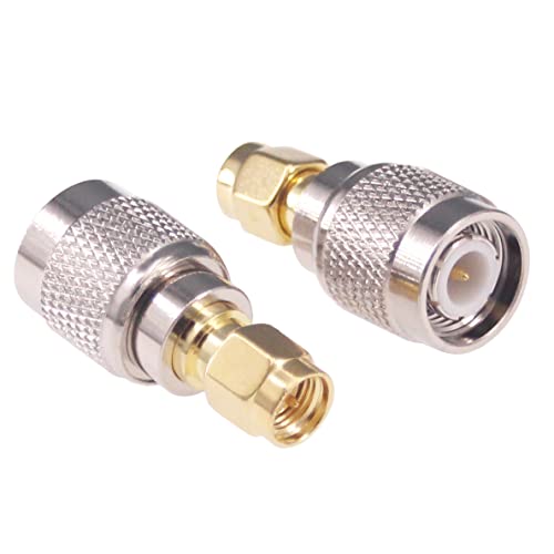 4 piezas adaptador coaxial TNC macho a SMA macho miniatura 5