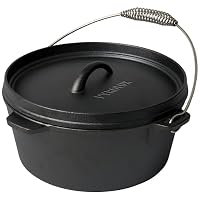 Pyrolux Pyrocast Pre-seasoned Cast Iron Camp Oven, 25cm/3.5 Litre (approx 4Qt)