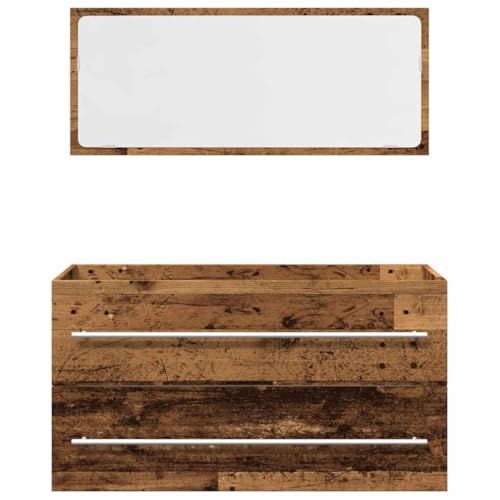 Muebles de baño de madera de ingeniería con gran almacenamiento marrón 5