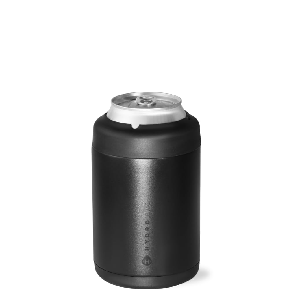 HydroJug Can Cooler 12 oz, Stainless Steel Can Holder, Black