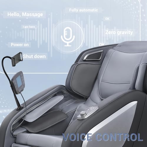 Mazzup Full Body Zero Gravity Shiatsu Massage Chair with Fully Assembled, LCD Screen, Shortcut Keys, USB Charging Port, Heat, for Loved Ones, Parents, Black - Image 8