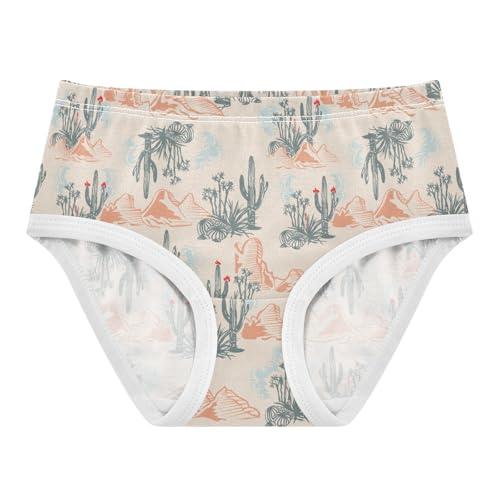 Girls' Underwear Desert Cactus Cotton Stretch Comfort Toddler Panties
