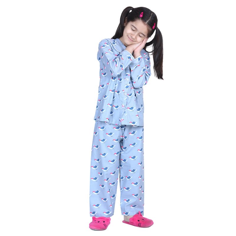 BownBee Ethnic Wear Pure Cotton Printed Kurta Sharara Suit Set for Girls with Dupatta and Round Neck for Your Baby Girl's Ideal For all Festive Occasions (Purple, 7-8Y)