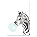Produktbild FEF Kinderzimmer Wandkunst Zebra Elefanten Kindergarten Poster Tier Malerei Nordic Bilder Home Schlafzimmer Dekor, 01,40X60 cm