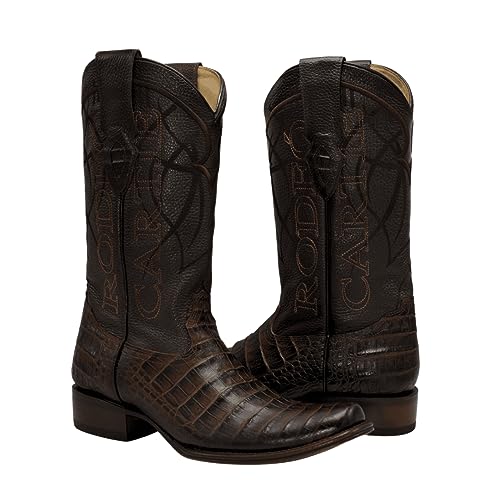 Joe Boots Denver Men's Print Crocodile Snip Toe Western Boots3