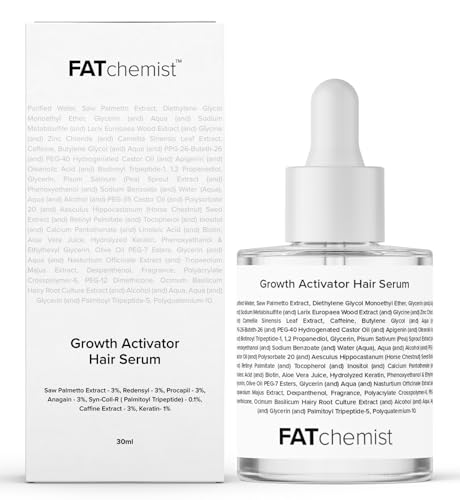 FATchemist Growth Activator Hair Serum For Scalp - 3% Redensyl, 3% Procapil, 3% Anagain, 3% Saw Palmetto, 3% Caffine Extract, 1% Keratine &amp; 0.1% P