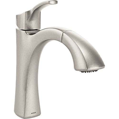 Moen 9125SRS Voss One-Handle Pullout Kitchen Faucet with Power Clean and Reflex, Spot Resist Stainless
