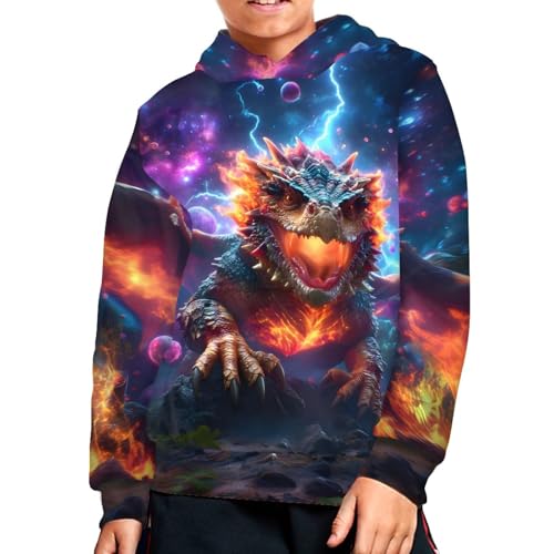 Image of GLUDEAR Teen Boys Girls Novelty Animal Galaxy Hoodies Sweatshirts Pullover