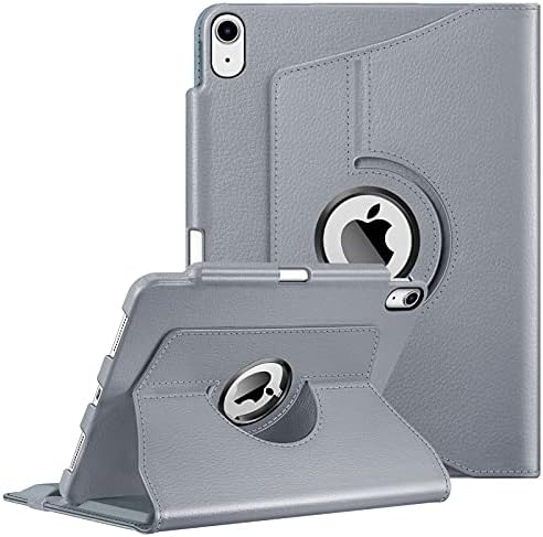 FINTIE Case Compatible with iPad Air 5th Generation (2022) / iPad Air 4th Generation (2020) 10.9 inch with Pencil Holder - 360 Degree Rotating Stand Cover with Auto Sleep/Wake, Emerald Marble