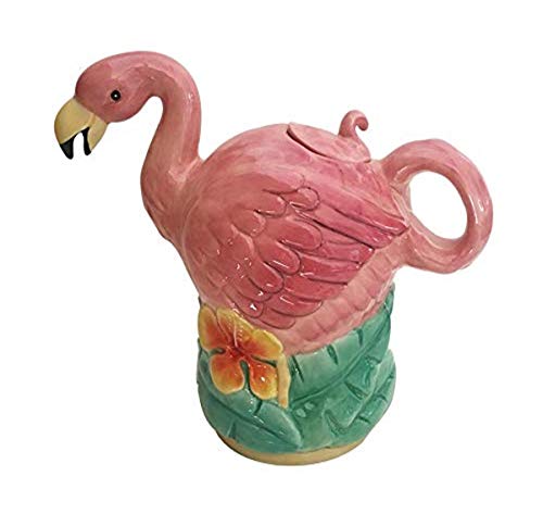 Blue Sky Ceramics Summer Fun Flamingo Teapot, Multi (19079), 9 Blue Sky Ceramics Summer Fun Flamingo Teapot, Multi (19079), 9"