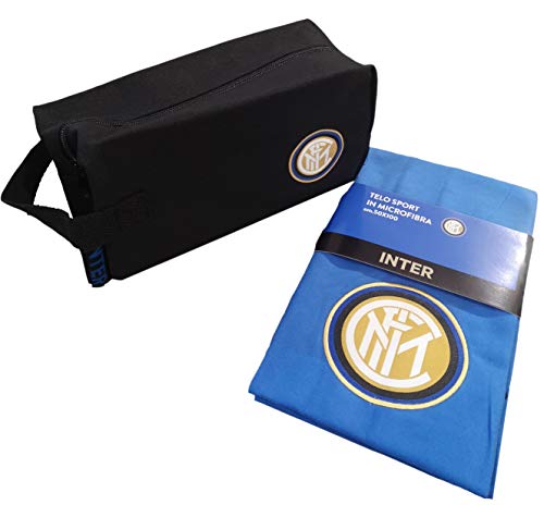 FC Inter Set Beauty + Toalla deportiva microfibra – Color – Blanco, Medidas – Uni