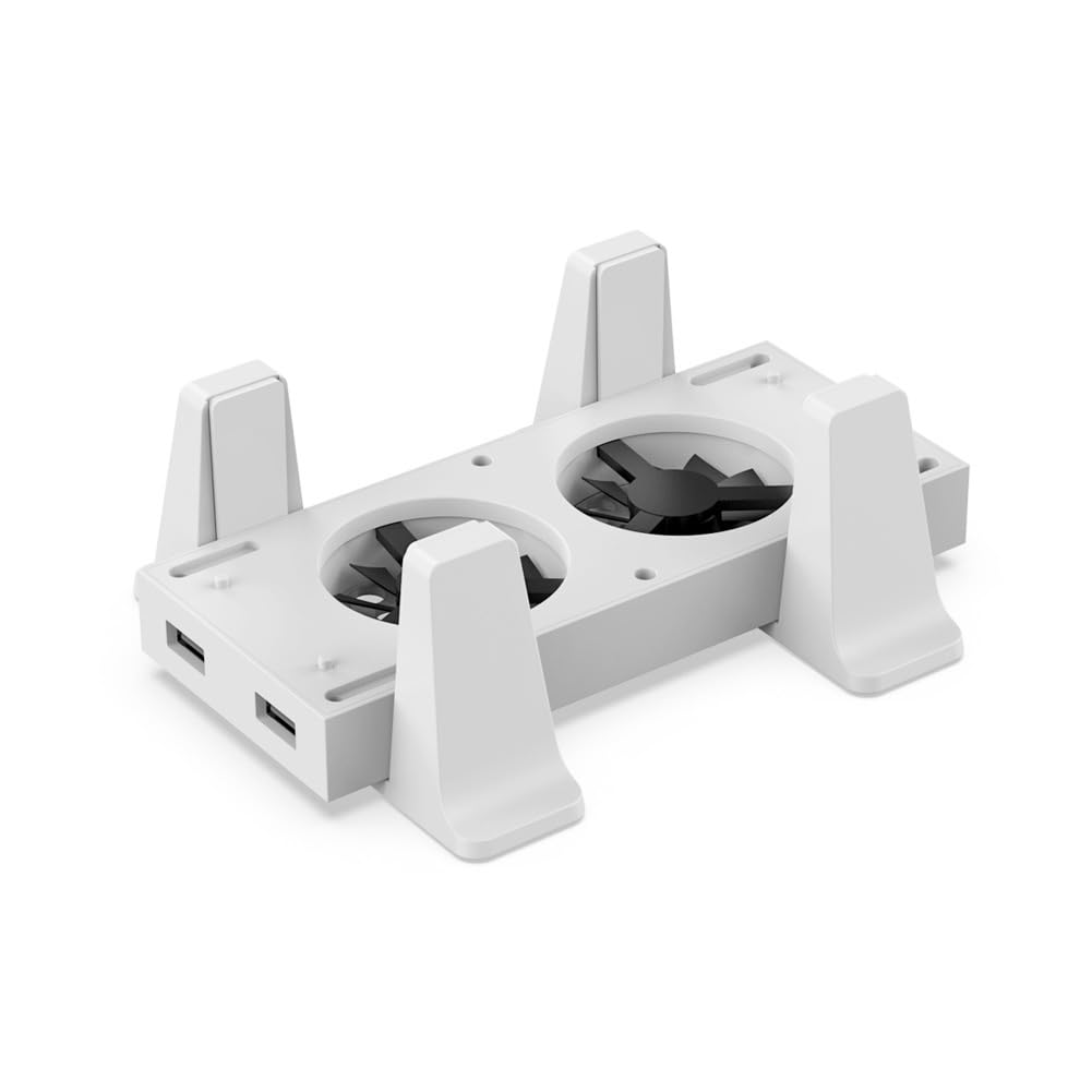 Soporte vertical con ventilador de refrigeración y puertos USB, sistema de refrigeración extraíble para consola serie S, diseño que ahorra espacio para un mejor rendimiento de juego