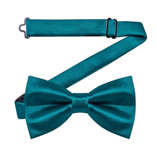 Image of YourTies Bow Ties for Men Pretied Bowties Solid Color Satin Bow Tie Formal Business Tuxedo Wedding Party Prom