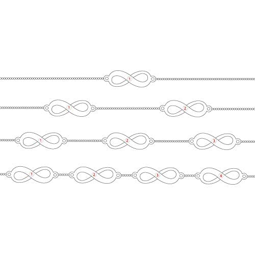 Myka - Personalized Infinity Name Bracelet In Sterling Silver 925, 18K Gold & Rose Gold Plating, Vermeil – Engraved Multiple Infinite Symbol Charms - Customized Jewelry – Gift For Her, Women, Mom, Grandma – Dainty Gift For Mother’s Day, Christmas, Xmas, Birthday, Love Day, Valentine’s Day #TOP7