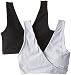 Lamaze Maternity Women's 2 Pack Soft Sleep Bra, Heather Grey/Black, Medium