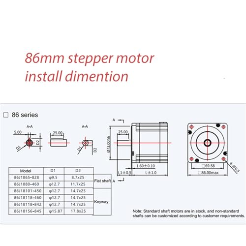 Moteur pas à pas sans balais angle 1,8° à arbre interchangeable - 7