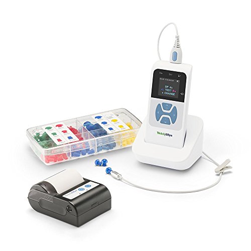 Welch Allyn 39500 Series OAE Hearing Screener Set with Printer, Charging Stand, Thermal Printer, Bluetooth Wireless and USB Connectivity and Single Use Ear Tip Starter Kit
