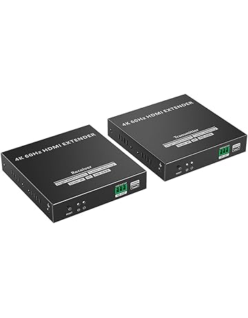 FOURKAY 4K60Hz HDMI over IP Extender with 120m Range. HDMI Loop Out. IR Pass Through. Supports One TX to Many RX.