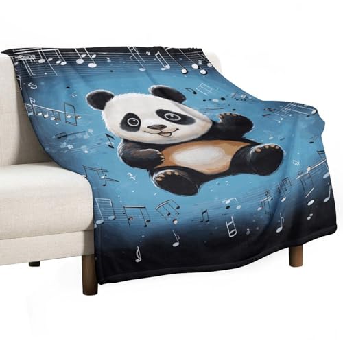 Couverture en molleton panda pour lit et canapé plaid léger doux