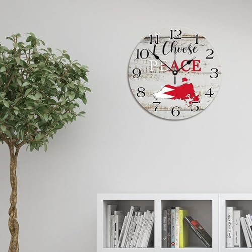 Horloge murale de ferme Bahreïn vintage suspendue silencieuse 30cm - 6