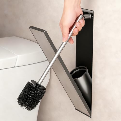 Support brosse WC encastrable pour nettoyer le sol sans obstacle - 2