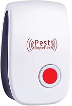 PEST REPELLER Ultrasonic Silent Electronic Pest Repellent Plug in Indoor Pest Control, Insect Mosquito Killer Machine, Mosquito Repellent for House,Lizard, Rat, Cockroach (1, White - Red)