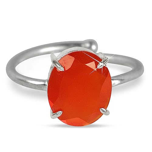 Image of Reiki Crystal Products Certified Natural Gemstone Adjustable Ring, AAA Crystal Ring for Men & Women, Citrine Amethyst Quartz Lapis Onyx Tiger Eye, Reiki Charged Jewellery