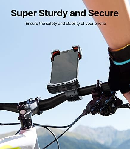 Andobil Bike Phone Mount, [ Super Stable & Full Protection ] Adjustable Universal Cell Phone Holder For Bike Bicycle Motorcycle Scooter Fit For Iphone 14 13 12 Galaxy S23 S22 Note20 And More #TOP6
