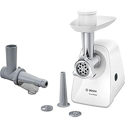 Picador De Carne Bosch Bosch SmartPower Picadora de Carne, 350 W, Stainless Steel, Blanco